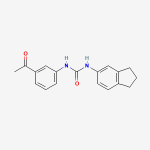 molecular formula C18H18N2O2 B5203744 N-(3-acetylphenyl)-N'-(2,3-dihydro-1H-inden-5-yl)urea 