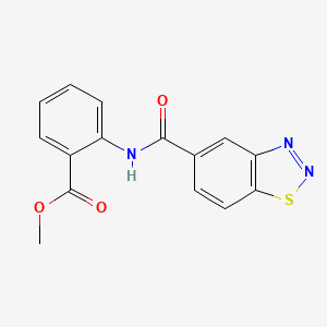 molecular formula C15H11N3O3S B5203748 methyl 2-[(1,2,3-benzothiadiazol-5-ylcarbonyl)amino]benzoate 