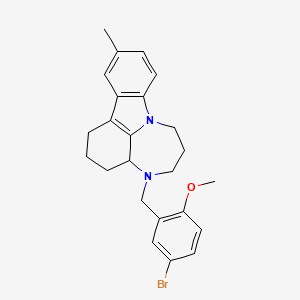 molecular formula C24H27BrN2O B5203754 4-(5-bromo-2-methoxybenzyl)-11-methyl-1,2,3,3a,4,5,6,7-octahydro[1,4]diazepino[3,2,1-jk]carbazole 