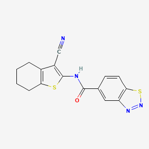 molecular formula C16H12N4OS2 B5203771 N-(3-cyano-4,5,6,7-tetrahydro-1-benzothien-2-yl)-1,2,3-benzothiadiazole-5-carboxamide 