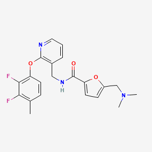 N-{[2-(2,3-difluoro-4-methylphenoxy)-3-pyridinyl]methyl}-5-[(dimethylamino)methyl]-2-furamide
