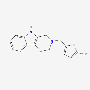 molecular formula C16H15BrN2S B5203779 2-[(5-bromo-2-thienyl)methyl]-2,3,4,9-tetrahydro-1H-beta-carboline 