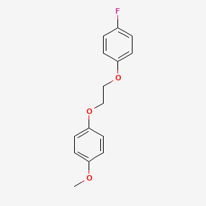molecular formula C15H15FO3 B5203808 1-fluoro-4-[2-(4-methoxyphenoxy)ethoxy]benzene 