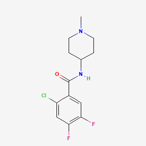 molecular formula C13H15ClF2N2O B5203825 2-chloro-4,5-difluoro-N-(1-methyl-4-piperidinyl)benzamide 
