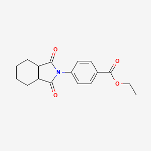 molecular formula C17H19NO4 B5203853 ethyl 4-(1,3-dioxooctahydro-2H-isoindol-2-yl)benzoate 