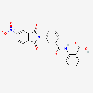 molecular formula C22H13N3O7 B5203875 2-{[3-(5-nitro-1,3-dioxo-1,3-dihydro-2H-isoindol-2-yl)benzoyl]amino}benzoic acid 