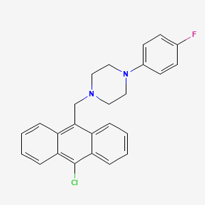 molecular formula C25H22ClFN2 B5203878 1-[(10-chloro-9-anthryl)methyl]-4-(4-fluorophenyl)piperazine 