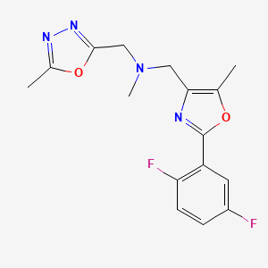 1-[2-(2,5-difluorophenyl)-5-methyl-1,3-oxazol-4-yl]-N-methyl-N-[(5-methyl-1,3,4-oxadiazol-2-yl)methyl]methanamine