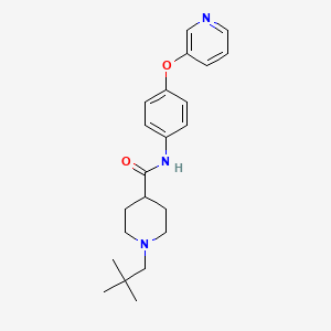 molecular formula C22H29N3O2 B5203915 1-(2,2-dimethylpropyl)-N-[4-(3-pyridinyloxy)phenyl]-4-piperidinecarboxamide 