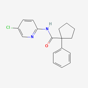 molecular formula C17H17ClN2O B5203916 N-(5-chloro-2-pyridinyl)-1-phenylcyclopentanecarboxamide 