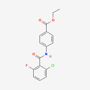 molecular formula C16H13ClFNO3 B5203923 ethyl 4-[(2-chloro-6-fluorobenzoyl)amino]benzoate 