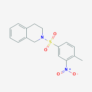 molecular formula C16H16N2O4S B5203940 2-[(4-methyl-3-nitrophenyl)sulfonyl]-1,2,3,4-tetrahydroisoquinoline 