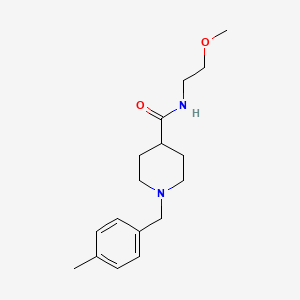 molecular formula C17H26N2O2 B5203981 N-(2-methoxyethyl)-1-(4-methylbenzyl)-4-piperidinecarboxamide 