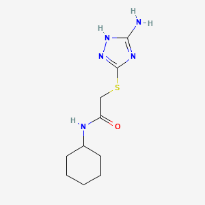 molecular formula C10H17N5OS B5204028 2-[(3-amino-1H-1,2,4-triazol-5-yl)thio]-N-cyclohexylacetamide 