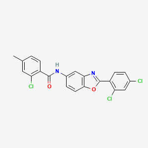 molecular formula C21H13Cl3N2O2 B5204035 2-chloro-N-[2-(2,4-dichlorophenyl)-1,3-benzoxazol-5-yl]-4-methylbenzamide 