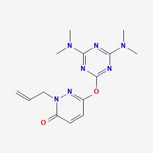 molecular formula C14H19N7O2 B5204091 2-allyl-6-{[4,6-bis(dimethylamino)-1,3,5-triazin-2-yl]oxy}-3(2H)-pyridazinone 