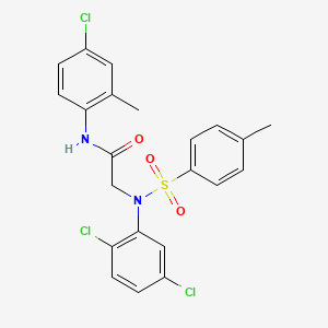 molecular formula C22H19Cl3N2O3S B5204104 N~1~-(4-chloro-2-methylphenyl)-N~2~-(2,5-dichlorophenyl)-N~2~-[(4-methylphenyl)sulfonyl]glycinamide 