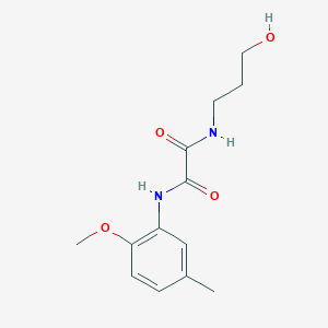 molecular formula C13H18N2O4 B5204143 N-(3-hydroxypropyl)-N'-(2-methoxy-5-methylphenyl)ethanediamide 