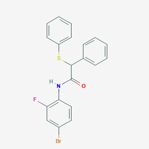 molecular formula C20H15BrFNOS B5204151 N-(4-bromo-2-fluorophenyl)-2-phenyl-2-(phenylthio)acetamide 