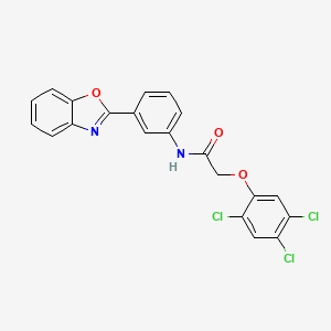 molecular formula C21H13Cl3N2O3 B5204170 N-[3-(1,3-benzoxazol-2-yl)phenyl]-2-(2,4,5-trichlorophenoxy)acetamide 