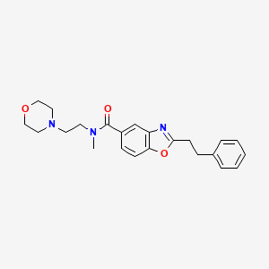 molecular formula C23H27N3O3 B5204200 N-methyl-N-[2-(4-morpholinyl)ethyl]-2-(2-phenylethyl)-1,3-benzoxazole-5-carboxamide 
