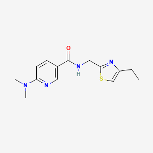 molecular formula C14H18N4OS B5204212 6-(dimethylamino)-N-[(4-ethyl-1,3-thiazol-2-yl)methyl]nicotinamide 
