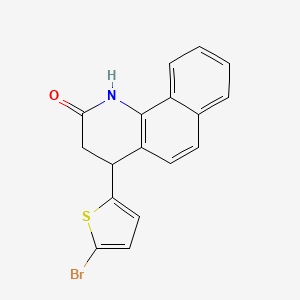molecular formula C17H12BrNOS B5204260 4-(5-bromo-2-thienyl)-3,4-dihydrobenzo[h]quinolin-2(1H)-one 