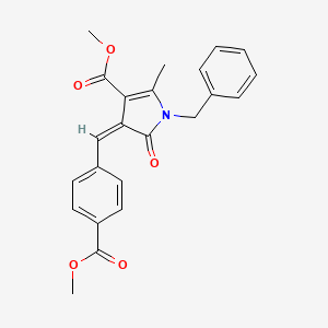 molecular formula C23H21NO5 B5204312 methyl 1-benzyl-4-[4-(methoxycarbonyl)benzylidene]-2-methyl-5-oxo-4,5-dihydro-1H-pyrrole-3-carboxylate 