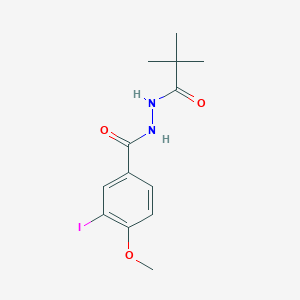molecular formula C13H17IN2O3 B5204325 N'-(2,2-dimethylpropanoyl)-3-iodo-4-methoxybenzohydrazide 