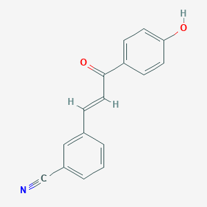 3-(3-(4-Hydroxyphenyl)-3-oxoprop-1-en-1-yl)benzonitrile