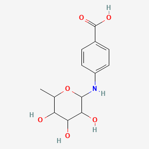 molecular formula C13H17NO6 B5204354 N-(4-carboxyphenyl)-6-deoxy-beta-L-mannopyranosylamine 