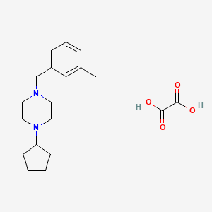 molecular formula C19H28N2O4 B5204357 1-cyclopentyl-4-(3-methylbenzyl)piperazine oxalate 