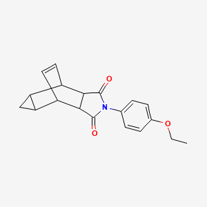 molecular formula C19H19NO3 B5204359 4-(4-ethoxyphenyl)-4-azatetracyclo[5.3.2.0~2,6~.0~8,10~]dodec-11-ene-3,5-dione 