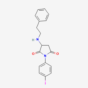 molecular formula C18H17IN2O2 B5204367 1-(4-iodophenyl)-3-[(2-phenylethyl)amino]-2,5-pyrrolidinedione 