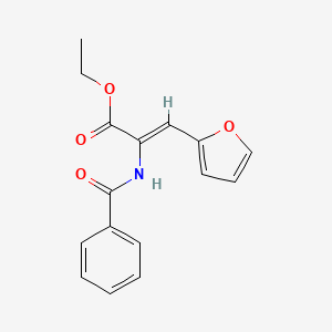 molecular formula C16H15NO4 B5204368 ethyl 2-(benzoylamino)-3-(2-furyl)acrylate 