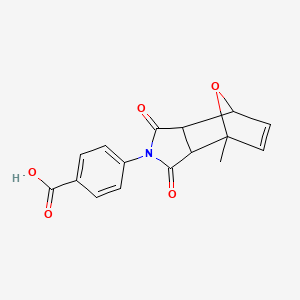 molecular formula C16H13NO5 B5204378 4-(1-methyl-3,5-dioxo-10-oxa-4-azatricyclo[5.2.1.0~2,6~]dec-8-en-4-yl)benzoic acid 
