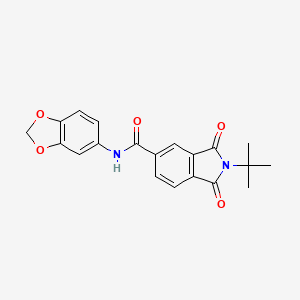molecular formula C20H18N2O5 B5204393 N-1,3-benzodioxol-5-yl-2-tert-butyl-1,3-dioxo-5-isoindolinecarboxamide 