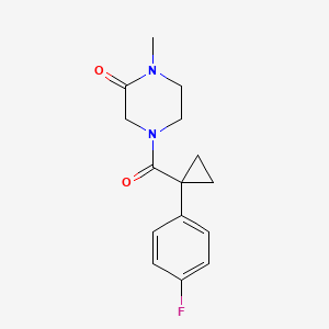 molecular formula C15H17FN2O2 B5204406 4-{[1-(4-fluorophenyl)cyclopropyl]carbonyl}-1-methyl-2-piperazinone 