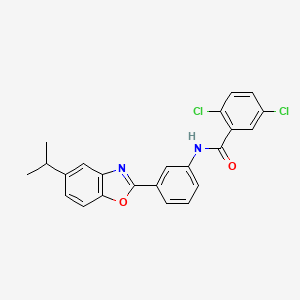 molecular formula C23H18Cl2N2O2 B5204412 2,5-dichloro-N-[3-(5-isopropyl-1,3-benzoxazol-2-yl)phenyl]benzamide 