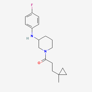 molecular formula C18H25FN2O B5204431 N-(4-fluorophenyl)-1-[3-(1-methylcyclopropyl)propanoyl]-3-piperidinamine 