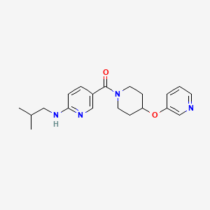 molecular formula C20H26N4O2 B5204466 N-isobutyl-5-{[4-(3-pyridinyloxy)-1-piperidinyl]carbonyl}-2-pyridinamine 