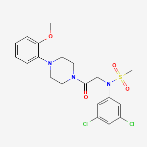 molecular formula C20H23Cl2N3O4S B5204478 N-(3,5-dichlorophenyl)-N-{2-[4-(2-methoxyphenyl)-1-piperazinyl]-2-oxoethyl}methanesulfonamide 