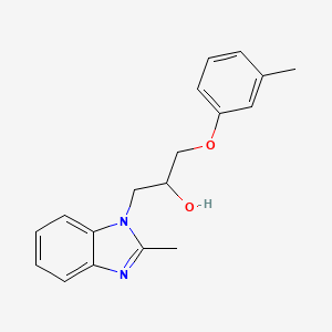 molecular formula C18H20N2O2 B5204492 1-(2-methyl-1H-benzimidazol-1-yl)-3-(3-methylphenoxy)-2-propanol 