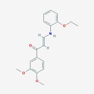 molecular formula C19H21NO4 B5204506 1-(3,4-dimethoxyphenyl)-3-[(2-ethoxyphenyl)amino]-2-propen-1-one 