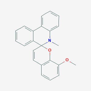 molecular formula C23H19NO2 B5204522 8-methoxy-5'-methyl-5'H-spiro[chromene-2,6'-phenanthridine] 