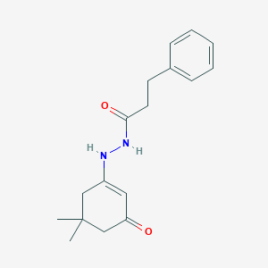 molecular formula C17H22N2O2 B5204532 N'-(5,5-dimethyl-3-oxo-1-cyclohexen-1-yl)-3-phenylpropanohydrazide 