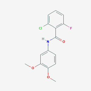 molecular formula C15H13ClFNO3 B5204549 2-chloro-N-(3,4-dimethoxyphenyl)-6-fluorobenzamide 