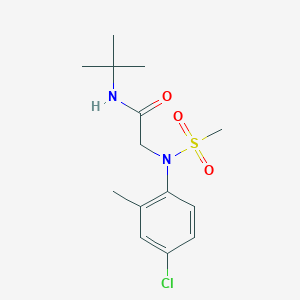 molecular formula C14H21ClN2O3S B5204573 N~1~-(tert-butyl)-N~2~-(4-chloro-2-methylphenyl)-N~2~-(methylsulfonyl)glycinamide 