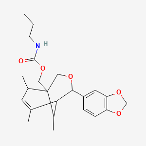 molecular formula C23H31NO5 B5204596 [4-(1,3-benzodioxol-5-yl)-6,8,9-trimethyl-3-oxabicyclo[3.3.1]non-6-en-1-yl]methyl propylcarbamate 
