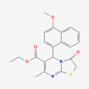 molecular formula C21H20N2O4S B5204604 ethyl 5-(4-methoxy-1-naphthyl)-7-methyl-3-oxo-2,3-dihydro-5H-[1,3]thiazolo[3,2-a]pyrimidine-6-carboxylate 